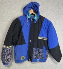 Vintage Kids Pacific Trail Extreme Jacket 80 s Blue Black Size M 10/12 Hood READ