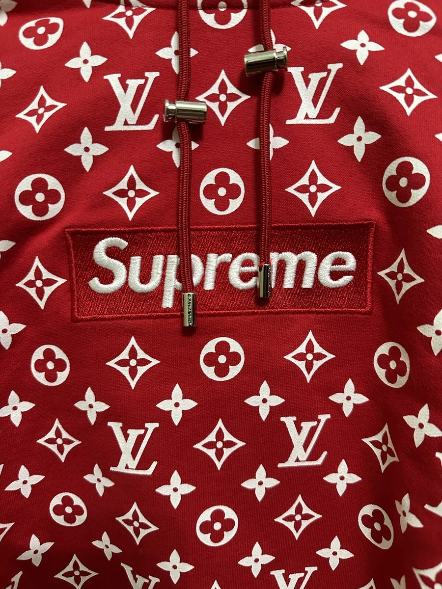 Pre-owned Louis Vuitton Supreme Lv Box Logo Hoodie Hooded