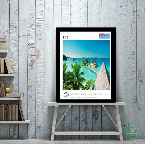 FIJI -Travel Poster Print-Beach-Vacation-Gift Wall Art Decor (3) - Picture 2 of 5