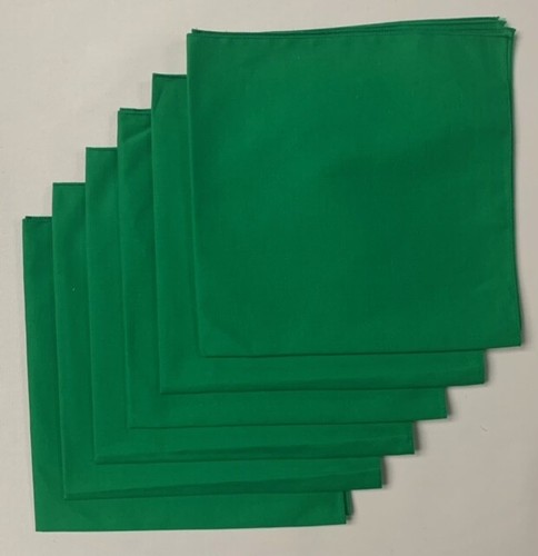 "Bandanas de color liso hechas en EE. UU. (paquete de 6) 100% algodón 22"" x 22" - Imagen 5 de 13