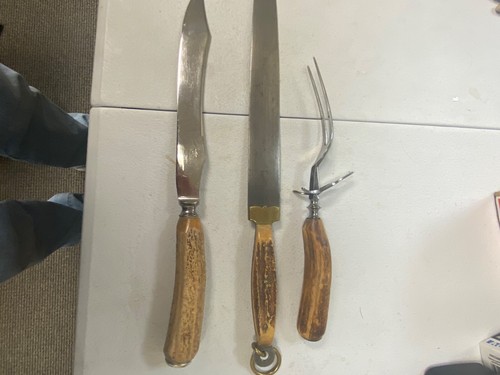 Cutlery Knife set, antique cutlery set sharpener Fdick brand