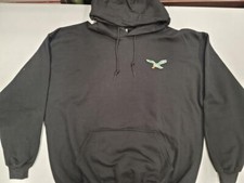 20120 Mens Majestic PHILADELPHIA EAGLES Pullover Hooded Hoodie SWEATSHIRT BLACK