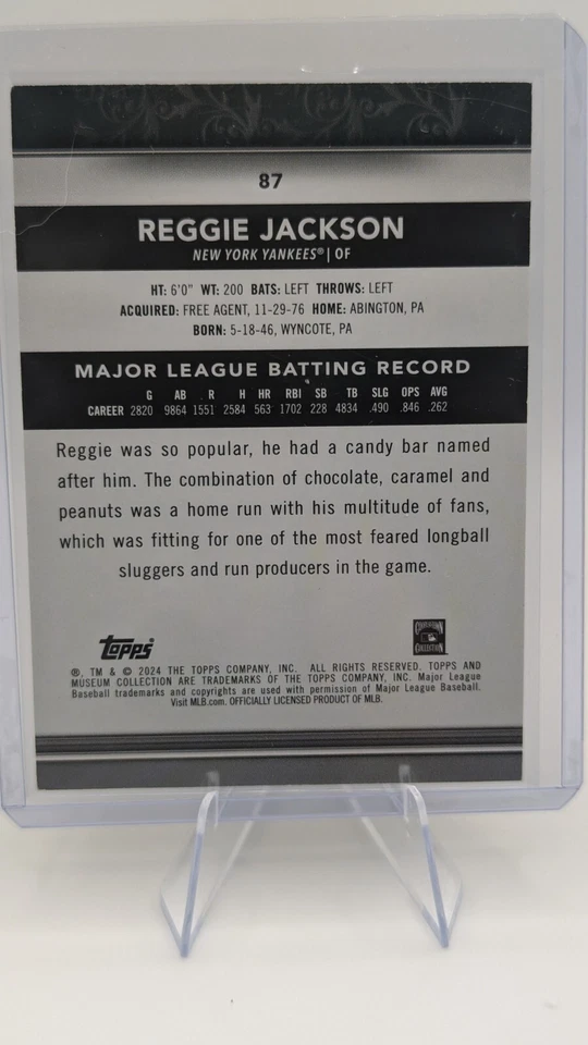 2024 Topps Museum Reggie Jackson Diamond 4/5 NY Yankees HOF - Image 2 of 2