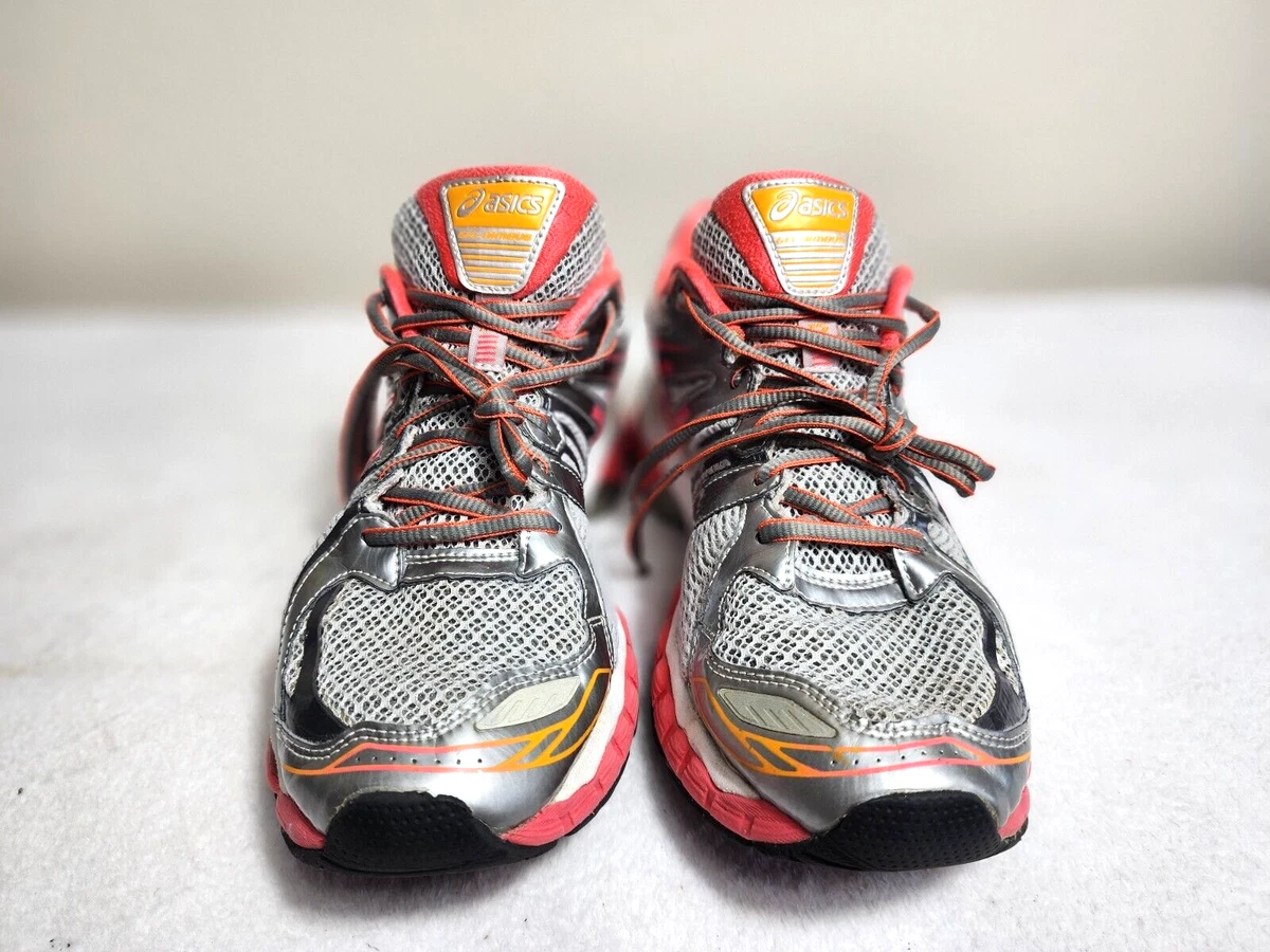 ASICS Women s shoes Mesh Lace Up Gray Pink Running Size 11
