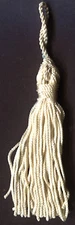 3" IVORY CHAINETTE TASSELS LOT OF 12 TRIMMING 