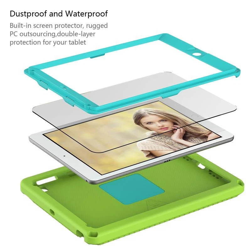 Kids Case For iPad 6th 5th Air 2 Pro 9.7 Generation Shockproof Cover Stand Strap - Image 4 of 4