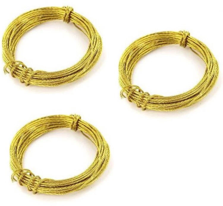 10.5m Long BRASS PICTURE WIRE Long Cable Cord Hang Mirror Photo Wall Hanging - Image 2 of 4