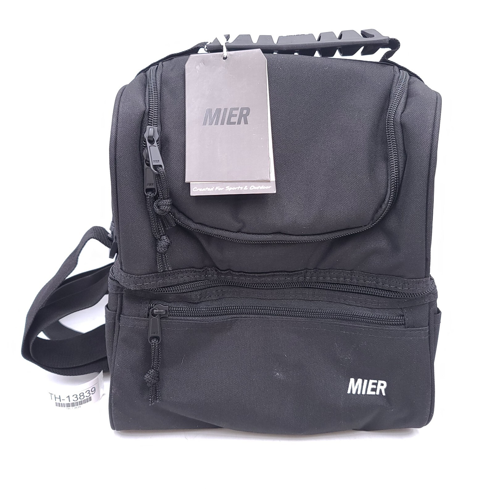Mier Insulated Large Lunch Bag Cooler w/ Strap Black Double 