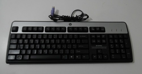 HP KB-0316 WIRED Keyboard with mouse connector TESTED, VERY GOOD, WORKS- BLACK