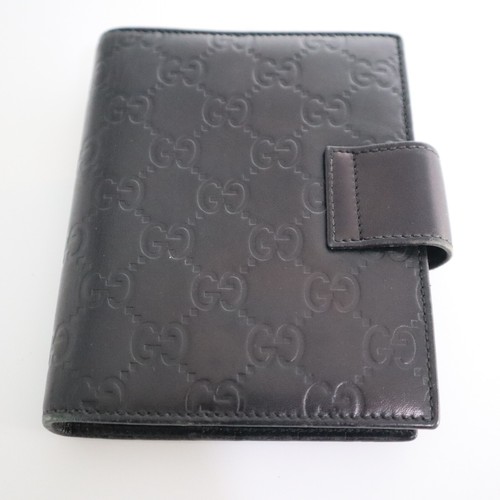 GUCCI GG Guccissima Dark Brown Agenda Authentic Gucci From Japan