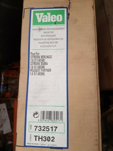 Citroen Berlingo Xsara ZX Peugeot 306 Partner 1.8D/1.9D Radiator Valeo 732517 - Picture 3 of 3
