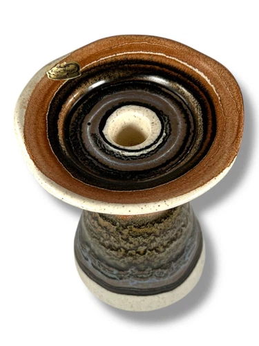 Vintage Royal Haeger Ceramic Pillar Candle in Earth Tones