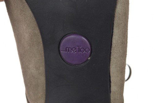Me Too Odelia Womens Shoes Size 9.5 Gray Taupe Ankle Boots Suede Heels - Picture 6 of 6