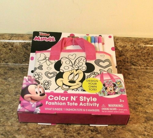 Disney Minnie Mouse Fashion Tote Color N Style Art Craft Activity Set NEW - Picture 3 of 3