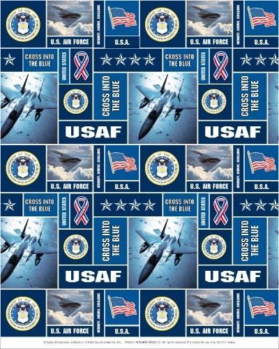 Estampado de tela de lana militar de la Fuerza Aérea de los Estados Unidos de América ousaf012s - Imagen 1 de 1