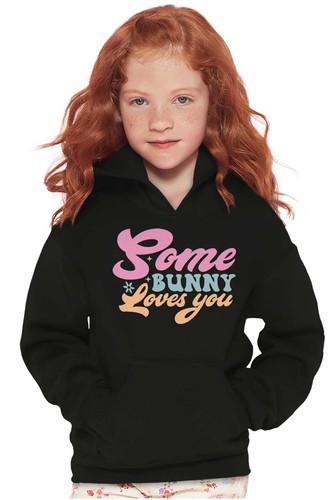 Cute Spring Easter Pun Some Bunny Loves You Youth Girls Hoodie Sweatshirts Kids - Picture 4 of 7