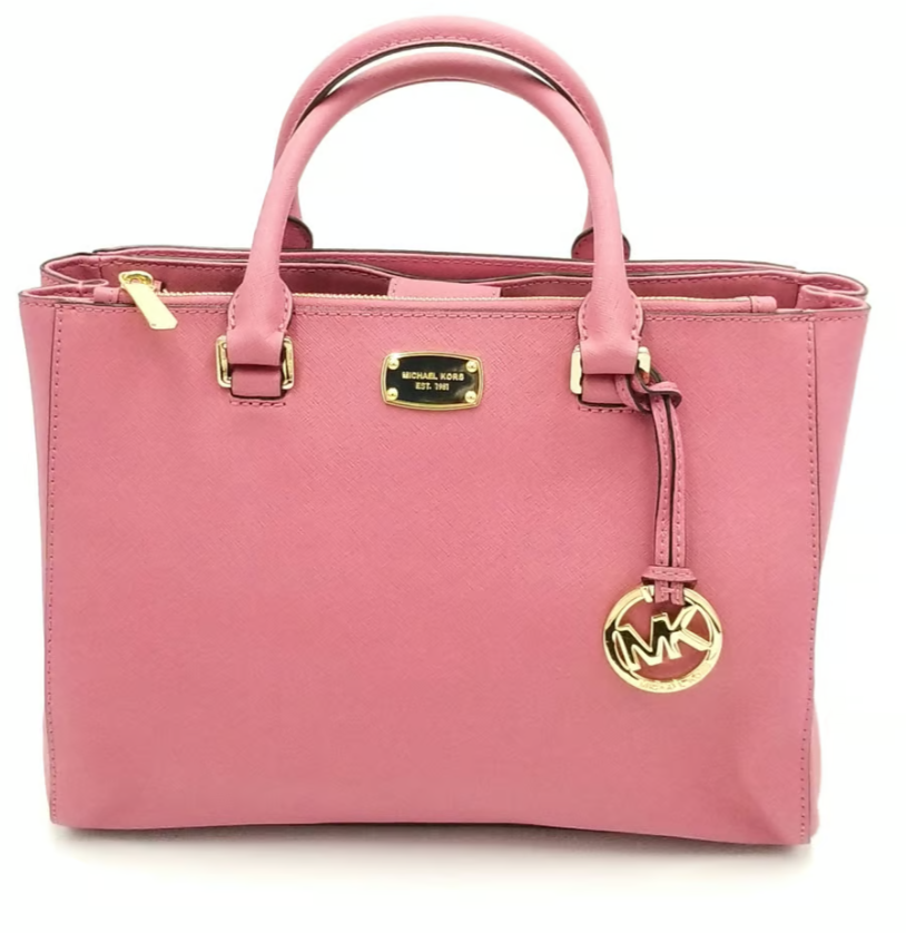 Michael Kors Dusty Pink Triple Compartment Satchel/Tote w/Zip