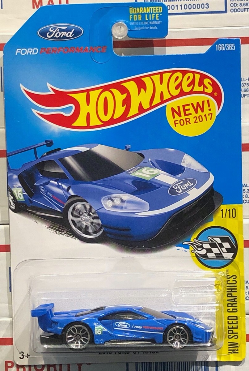 2017 HOT WHEELS '2016 FORD GT RACE, BLUE, #1/10 HW SPEED GRAPHICS