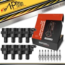 8x Ignition Coil & IRIDIUM Spark Plug Kits for Mercedes-Benz SL600 96-02 S500