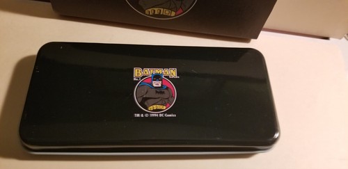 1994 NEW Batman #1 Fossil Limited Edition 1034 Leather Watch w/ Tin Pin & Papers - Picture 9 of 9