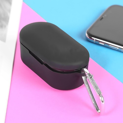 Cover protettiva in silicone per auricolari Bluetooth wireless con moschettone per QCY T2C - Foto 9 di 15