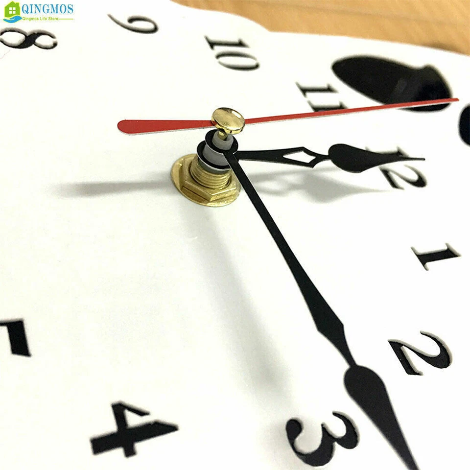 Cartoon Dog Wall Clock 3D Swing Tail Acrylic Stickers Watch Decor Living Room - Image 4 of 4