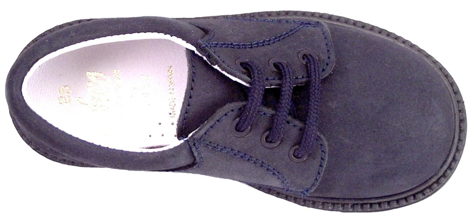 Sapatos sociais DE OSU/FARO -Espanha -Meninos couro marinho School Bucks -Europeu tamanho 7-9 - Imagem 3 de 4