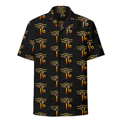 Sun God Eye of Ra Egyptian God Button Up Shirt