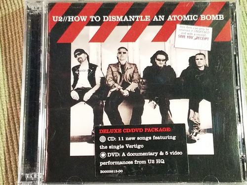 U2 HOW TO DISMANTLE AN ATOMIC BOMB 11 TRACK CD w/BONUS DVD FREE