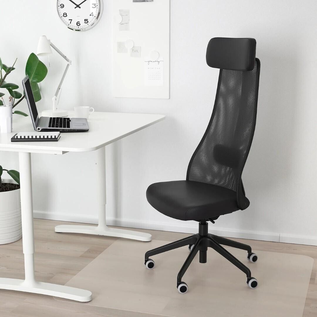 JÄRVFJÄLLET Office chair with armrests, Glose black - IKEA