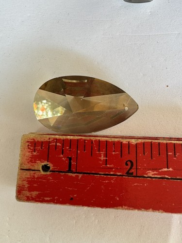 Vintage Chandelier Smoky Drop Dangle Crystal Prisms - Picture 4 of 5
