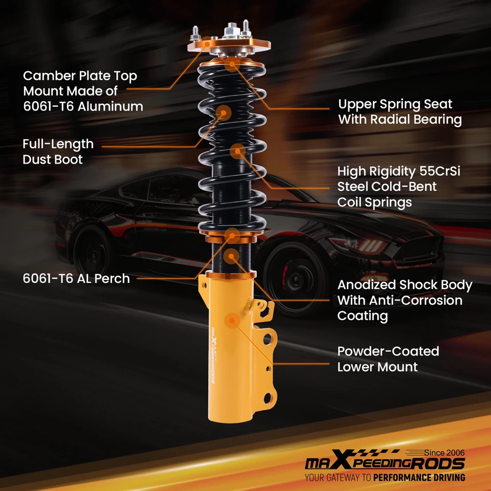 Kit de suspensión Maxpeedingrods Coilovers para Toyota Celica tracción delantera 1989-1999 Foto 4 de 4