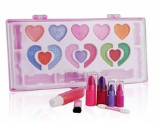Kids Makeup Kit for Girl Blush glitter Real Washable Non Toxic Beauty Girl Set