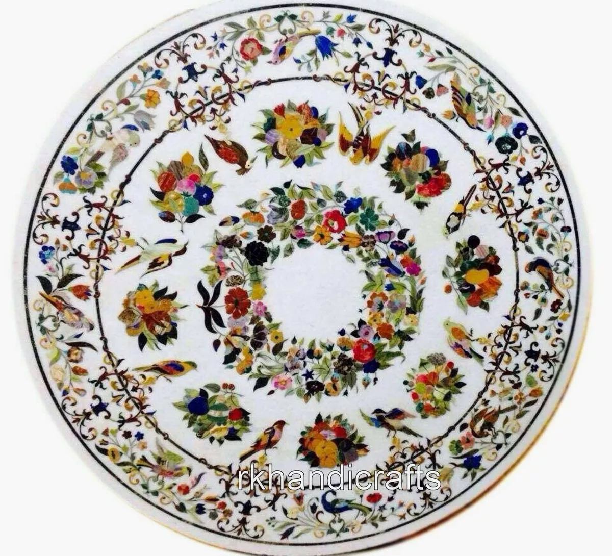 54 inch round marble dining table deals