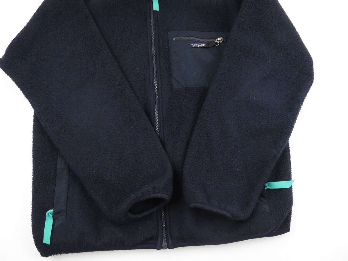 90s Patagonia マフラー USA製 archive VTG 80s Patagonia Women's fleece lined Bomber Jacket Blue