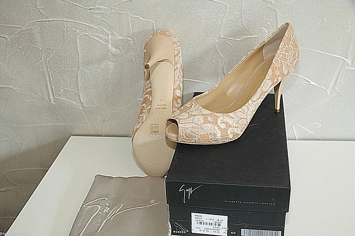 Escarpins Giuseppe Zanotti En Cuir Noir - Taille 40 - Talon Aiguille Très Haut - Occasion (peu Portés)