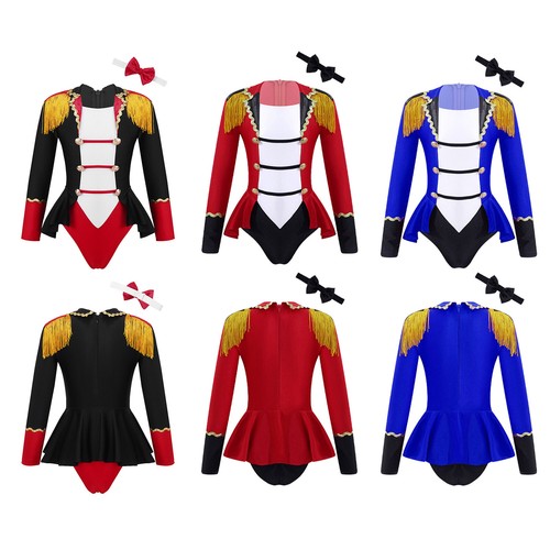 Girls Bodysuit Circus Rompers Modern Leotard Photography Jumpsuit Sequin Fancy - Picture 5 of 48