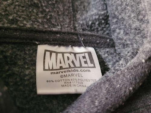 MARVEL Kids Hoodie Super Hero Long Sleeve Shirt Unisex Sz M Gray Color - Picture 5 of 6