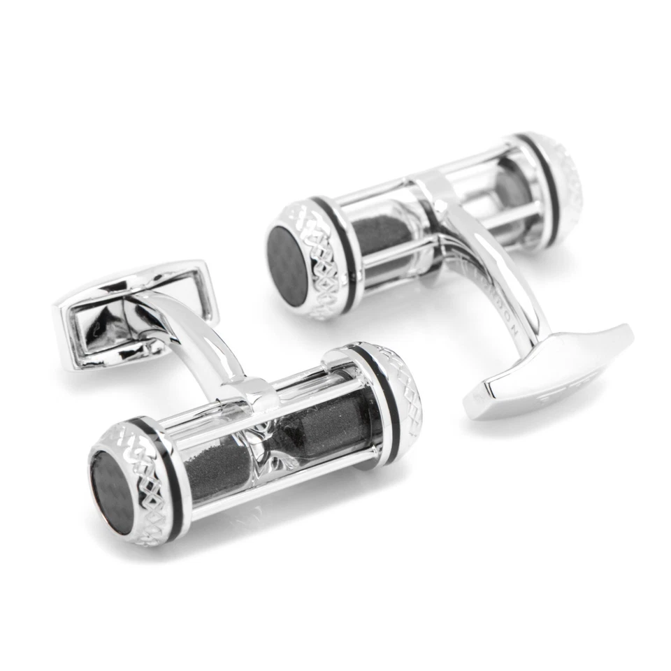 男式黑沙定时袖扣 — 第 2/3 张图片