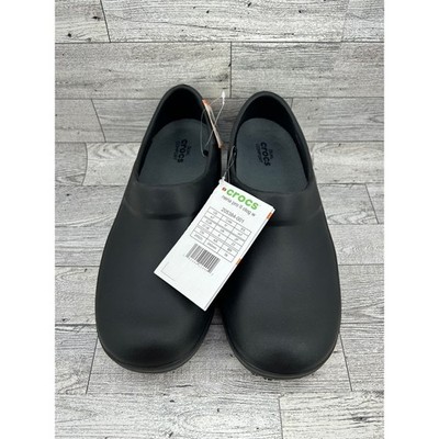 Crocs Neria Pro II Clog W Black Slip Resistant Work Shoes Women Size 7