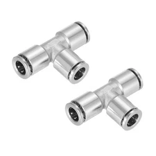 2Pack 5/16" OD Tee Push to Connect Tube Fittings Quick Connect 3 Way Union Tee