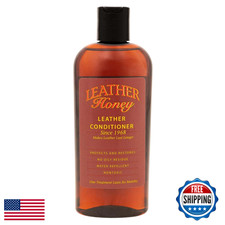 Leather Honey Conditioner for Auto, Furniture, Shoes, Purses, Tack - 8oz USA Mad