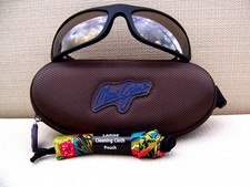 New MAUI JIM PEAHI Matte Black HCL Bronze Polarized Sunglasses H202-2M
