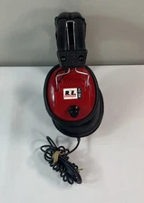 Vintage Racing Electronics RE-24 Red Race Headphones Over The Ear Untested