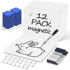 Magnetic Dry Erase Boards, 12 Pack 9 x 12 Inch Double Sided Portable Personal...