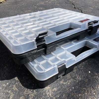 Two Stalwart Parts Organizer Boxes Hardware Crafts Samples Geology Bead Storage