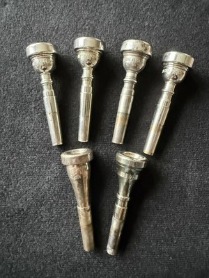 6 Trumpet Mouthpieces-Bach 1 1/2C, 3C, 5C, V. Bach Corp. 10 6 Trumpet Mouthpieces-Bach 1 1/2C, 3C, 5C, V. Bach Corp. 10