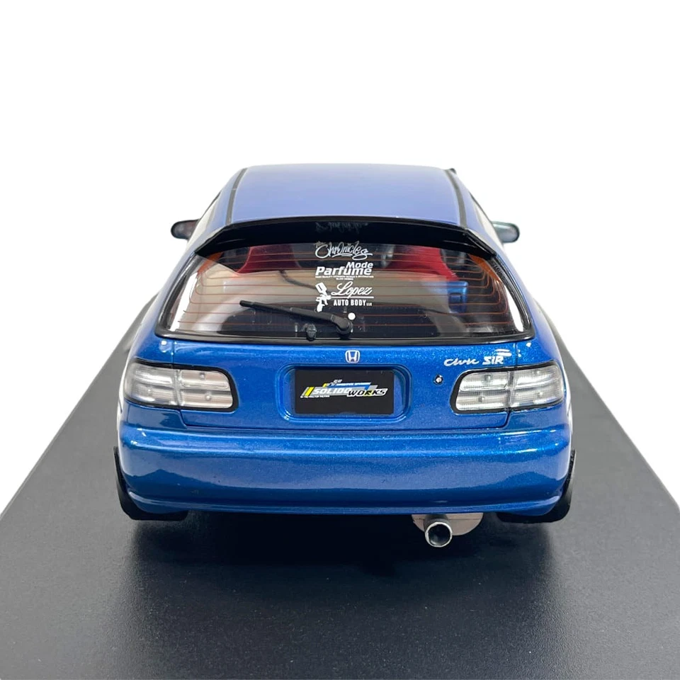 Modellino Auto Solido 1/18 Honda Civic EG6 1991 Cobalt Blue Pearl - Immagine 4 di 4
