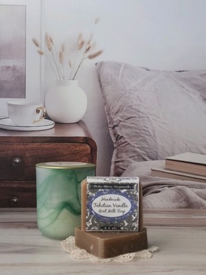Handmade Tahitian Vanilla Goat Milk Soap,  + samples, ships fast