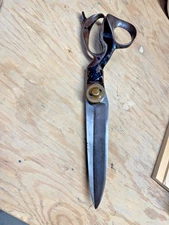 Antique R. HEINISCH Inventor 13” Tailor Dressmaker Shears Scissors Newark NJ